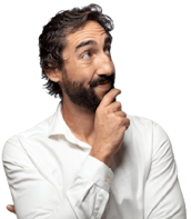 Website Handwerker denkt nach